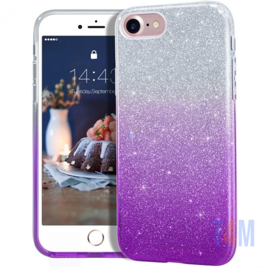 CAPA PREMIUM BLING SPARKLING PARA IPHONE 7/8 ROXO